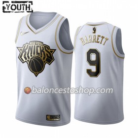 Camiseta Niños NBA New York Knicks RJ Barrett 9 2019-20 Nike Blanco Golden Edition Swingman